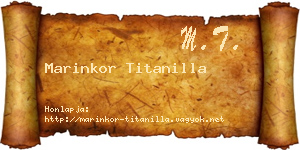 Marinkor Titanilla névjegykártya